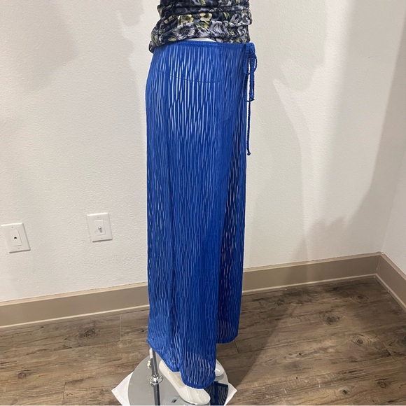 Jordan Taylor Royal Blue Beachwear Pants Pull-over Sheer Swim Bottom Cover-up L - Picture 2 of 10